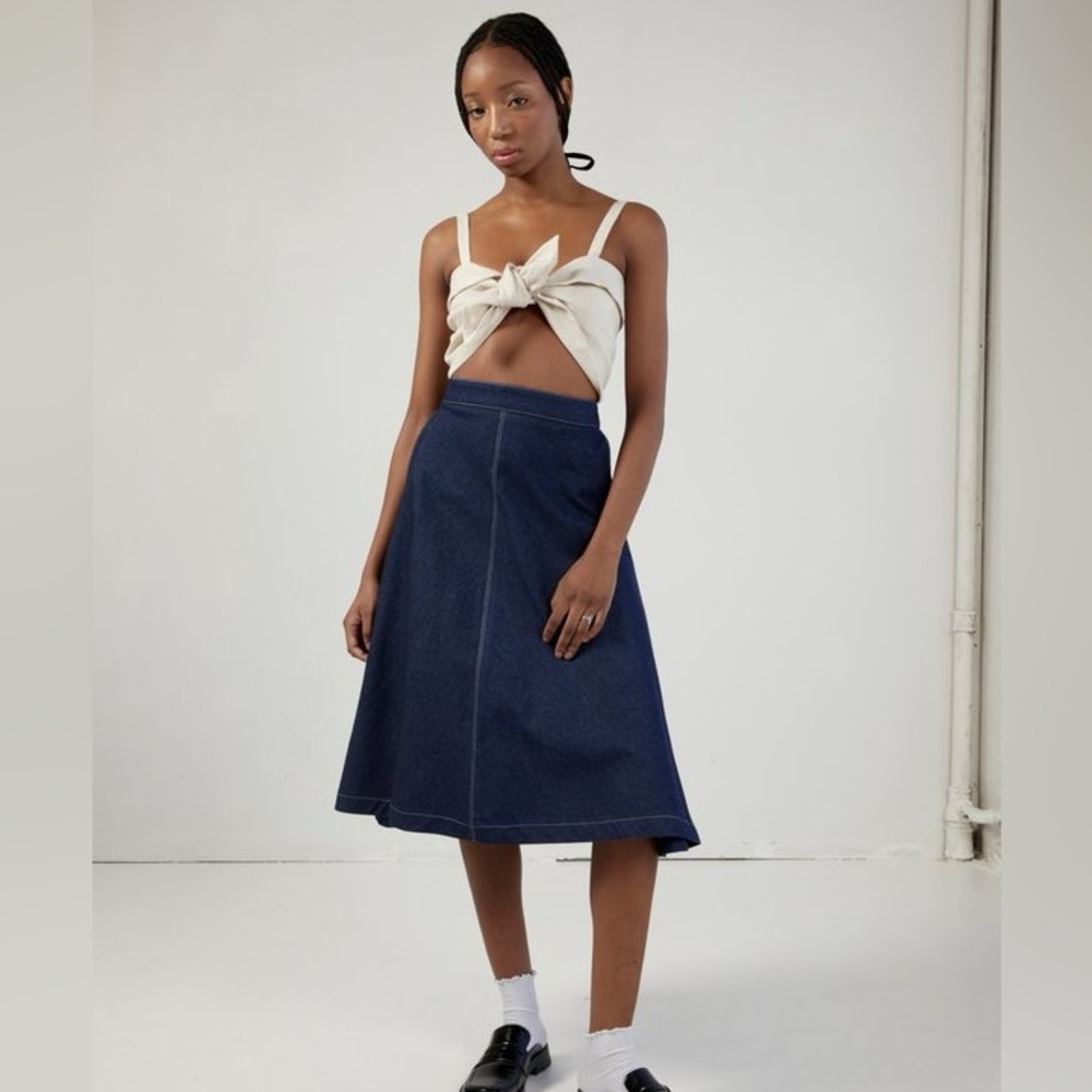Eliza Faulkner Winnie Skirt (Indigo Denim, Medium)